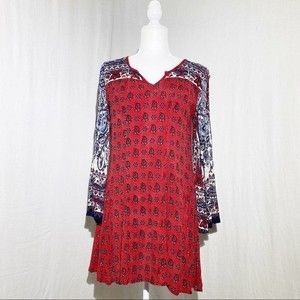 Altar’d State Red Paisley Dress, Small